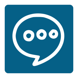 Single Icon Blue - Speech Bubble